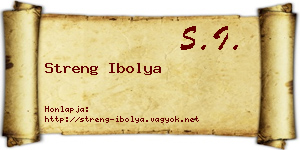 Streng Ibolya névjegykártya