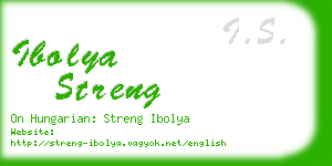 ibolya streng business card